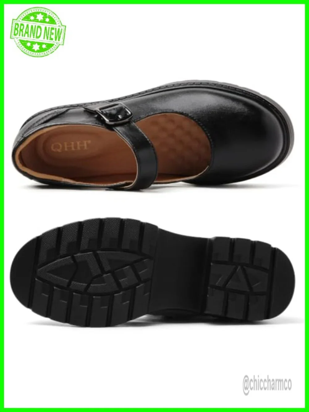 Women's Mary Jane Platform Heels Chunky Oxford Shoes